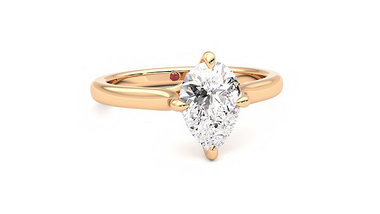 Taylor & Hart Joy Pear Engagement Ring 360 degree image 3