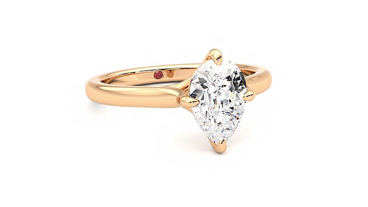 Taylor & Hart Joy Pear Engagement Ring 360 degree image 4