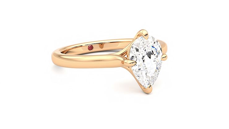 Taylor & Hart Joy Pear Engagement Ring 360 degree image 5