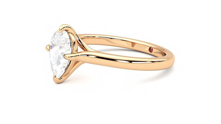Taylor & Hart Joy Pear Engagement Ring 360 degree image 23