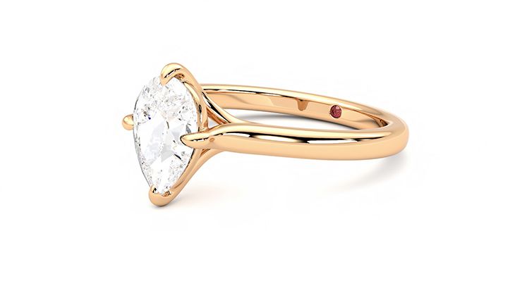 Taylor & Hart Joy Pear Engagement Ring 360 degree image 24