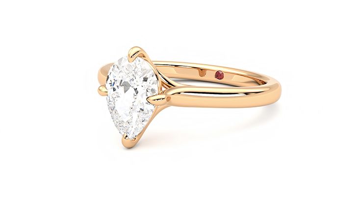 Taylor & Hart Joy Pear Engagement Ring 360 degree image 25