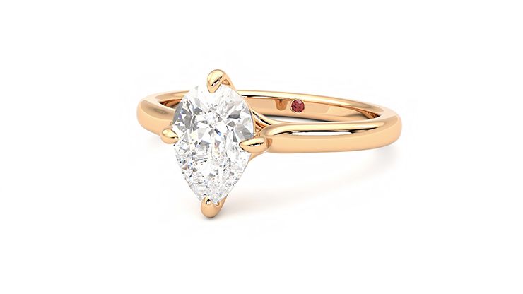 Taylor & Hart Joy Pear Engagement Ring 360 degree image 26