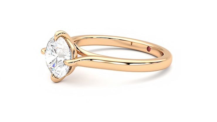 Taylor & Hart Joy Round Engagement Ring 360 degree image 23