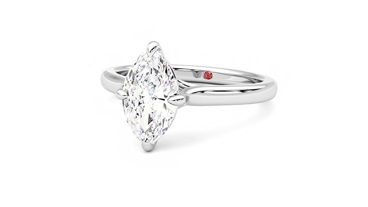Taylor & Hart Joy Marquise Engagement Ring 360 degree image 26