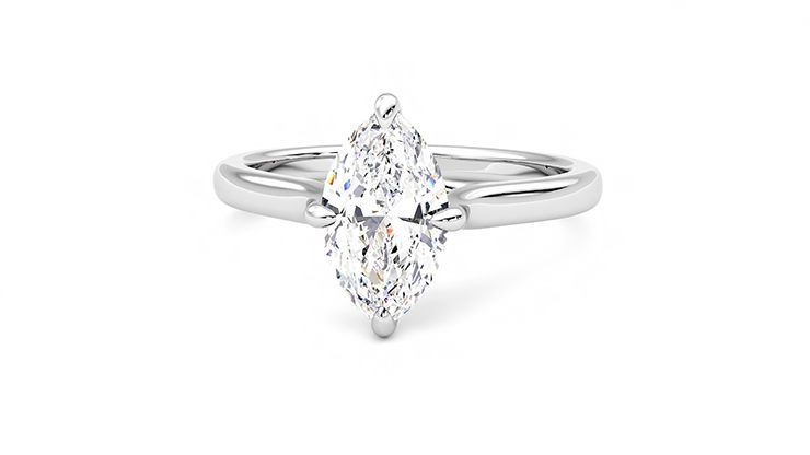Taylor & Hart Joy Marquise Engagement Ring 360 degree image 28