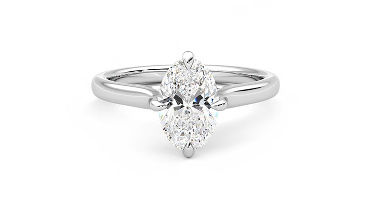Taylor & Hart Joy Oval Engagement Ring 360 degree image 0