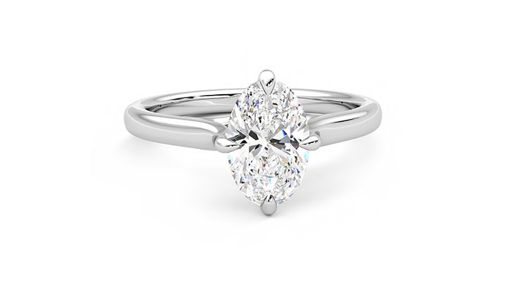 Taylor & Hart Joy Oval Engagement Ring 360 degree image 1