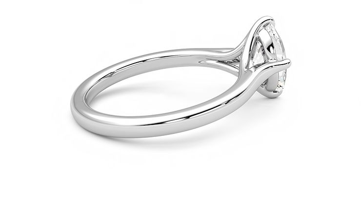 Taylor & Hart Joy Oval Engagement Ring 360 degree image 10