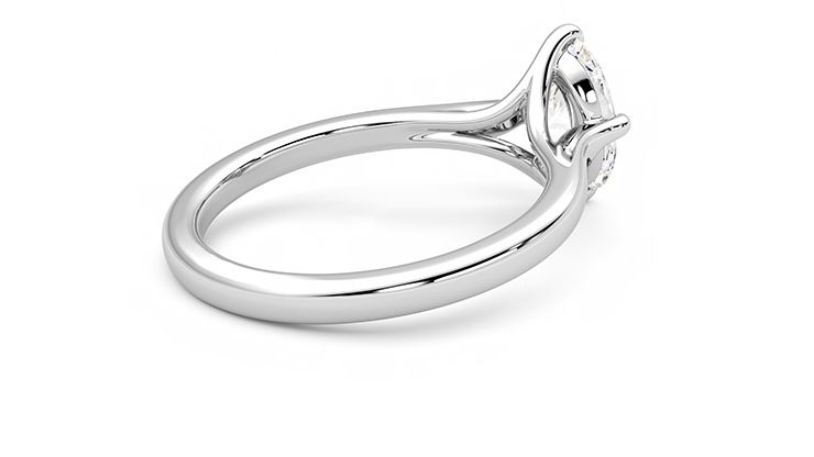 Taylor & Hart Joy Oval Engagement Ring 360 degree image 11