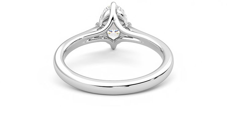 Taylor & Hart Joy Oval Engagement Ring 360 degree image 14