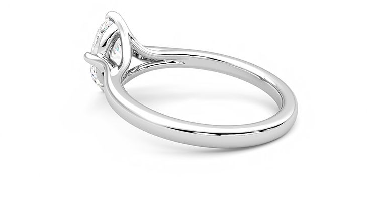 Taylor & Hart Joy Oval Engagement Ring 360 degree image 17