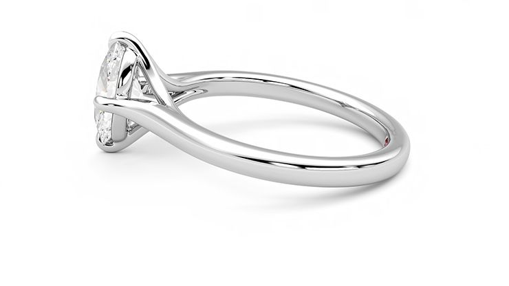 Taylor & Hart Joy Oval Engagement Ring 360 degree image 19
