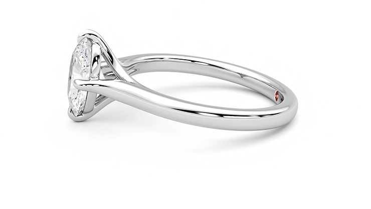 Taylor & Hart Joy Oval Engagement Ring 360 degree image 20