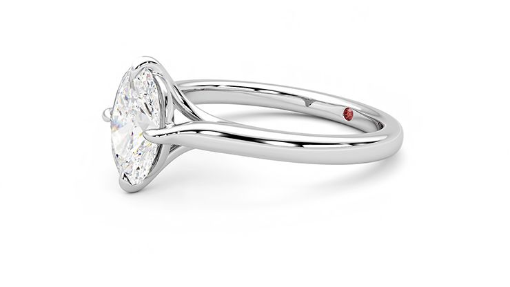Taylor & Hart Joy Oval Engagement Ring 360 degree image 22