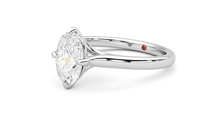 Taylor & Hart Joy Oval Engagement Ring 360 degree image 23