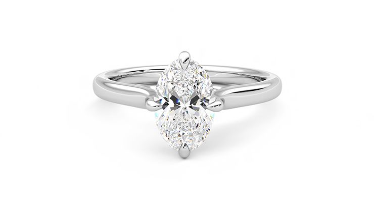 Taylor & Hart Joy Oval Engagement Ring 360 degree image 28