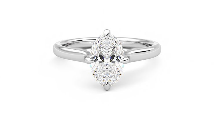 Taylor & Hart Joy Oval Engagement Ring 360 degree image 29