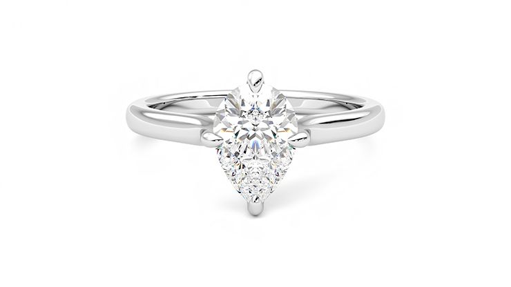 Taylor & Hart Joy Pear Engagement Ring 360 degree image 0