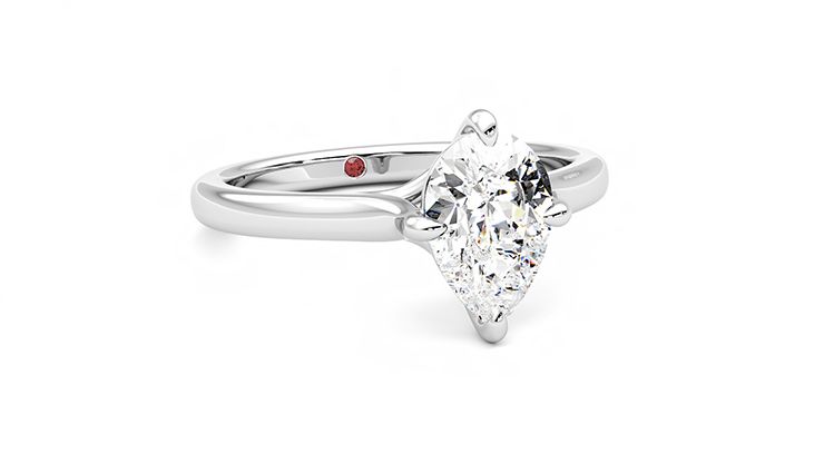 Taylor & Hart Joy Pear Engagement Ring 360 degree image 4