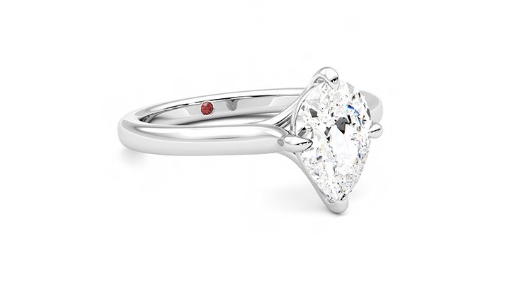 Taylor & Hart Joy Pear Engagement Ring 360 degree image 5