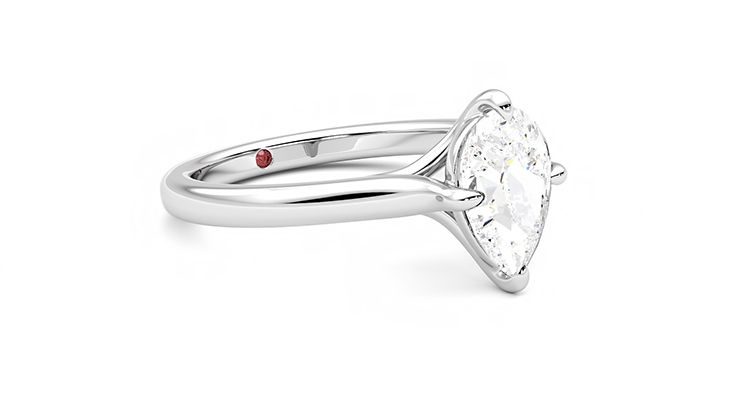 Taylor & Hart Joy Pear Engagement Ring 360 degree image 6
