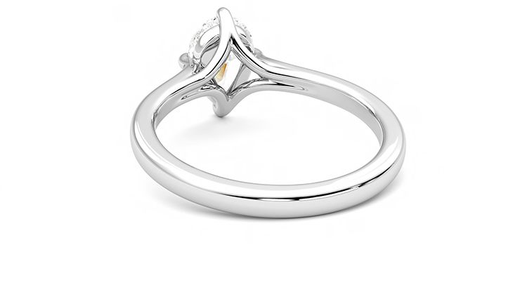 Taylor & Hart Joy Pear Engagement Ring 360 degree image 16