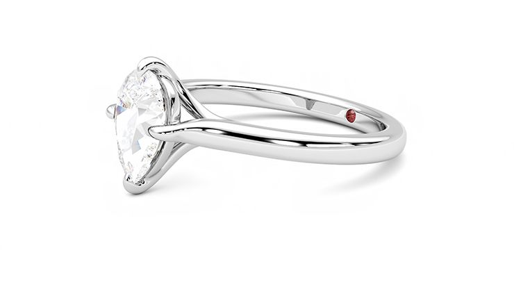 Taylor & Hart Joy Pear Engagement Ring 360 degree image 23