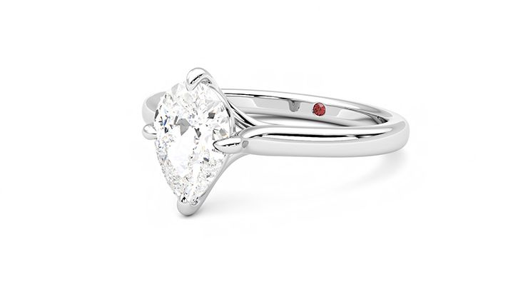 Taylor & Hart Joy Pear Engagement Ring 360 degree image 25