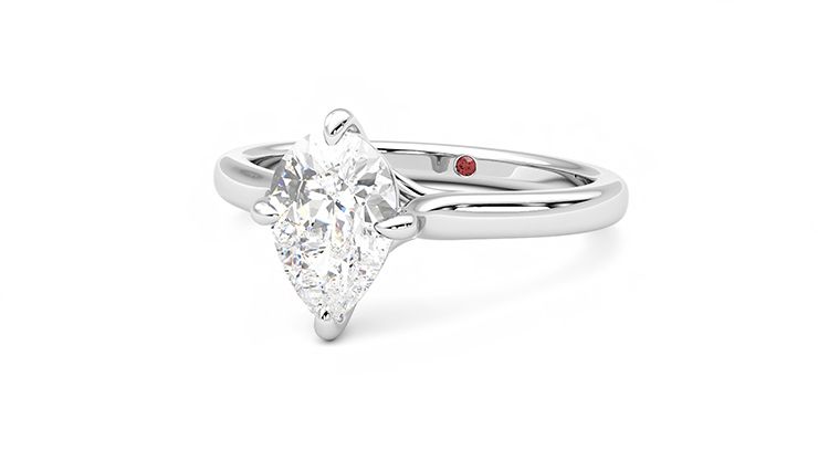 Taylor & Hart Joy Pear Engagement Ring 360 degree image 26