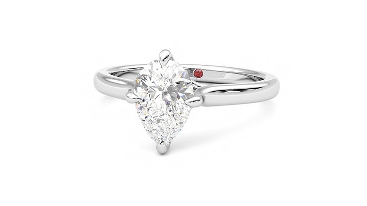 Taylor & Hart Joy Pear Engagement Ring 360 degree image 27