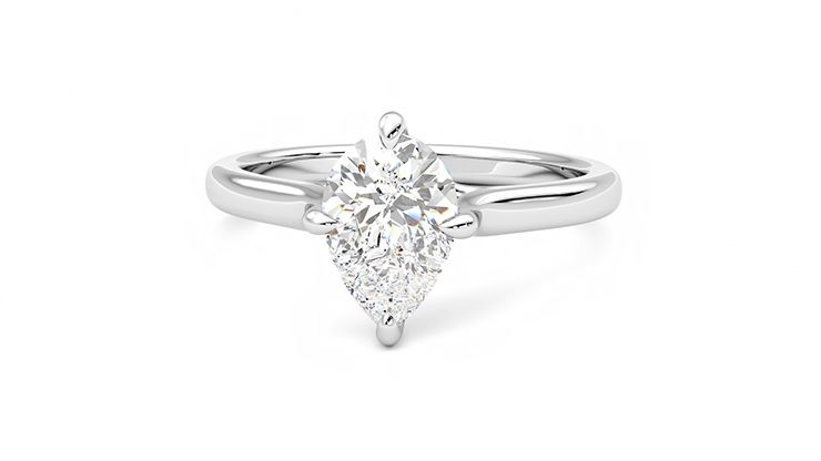 Taylor & Hart Joy Pear Engagement Ring 360 degree image 28