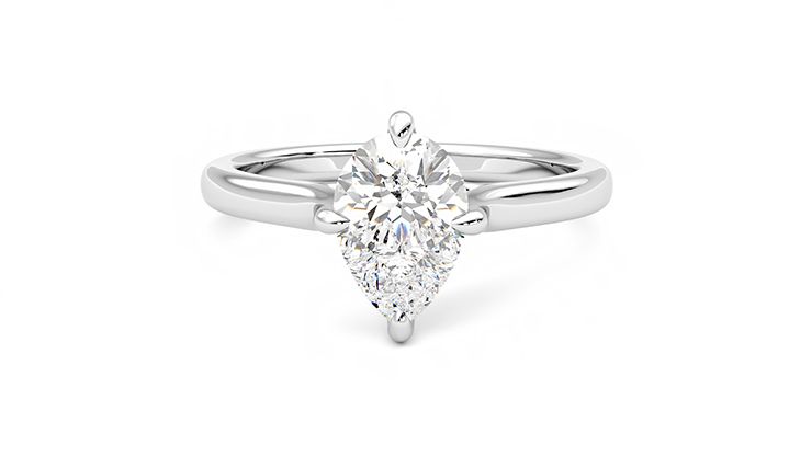 Taylor & Hart Joy Pear Engagement Ring 360 degree image 29