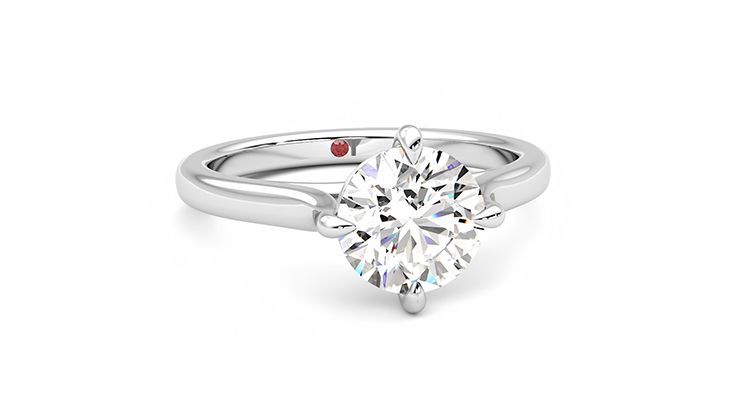 Taylor & Hart Joy Round Engagement Ring 360 degree image 3