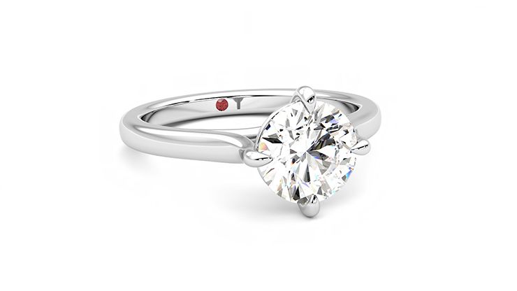 Taylor & Hart Joy Round Engagement Ring 360 degree image 4