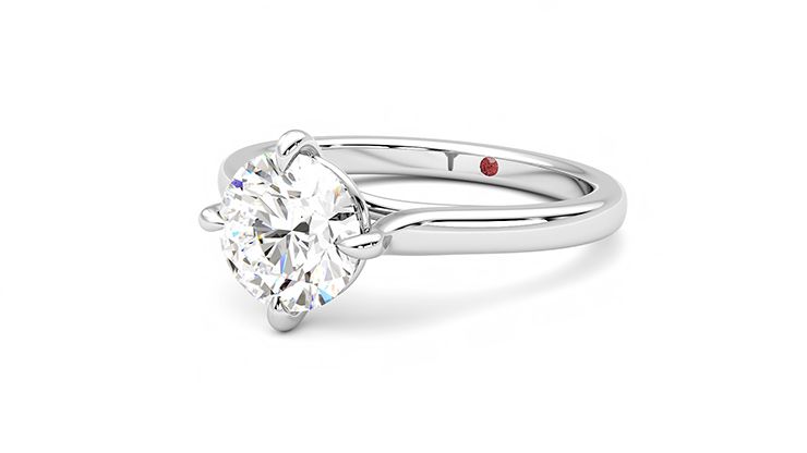 Taylor & Hart Joy Round Engagement Ring 360 degree image 25