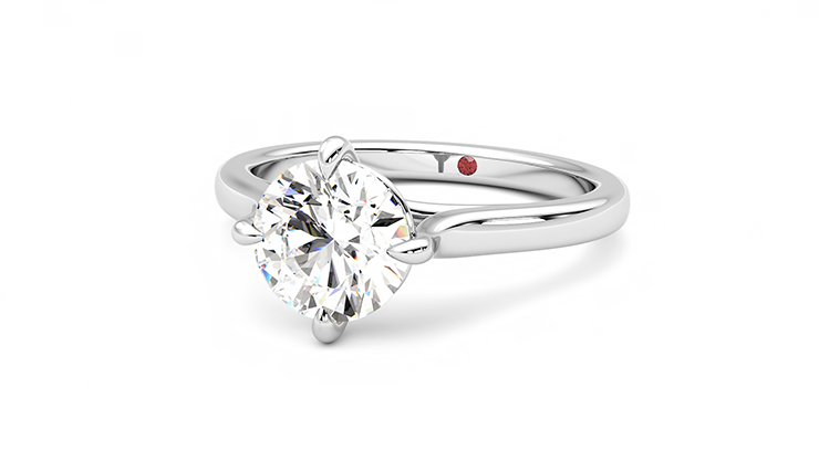 Affinity | 18K White Gold trilogy style engagement ring | Taylor & Hart