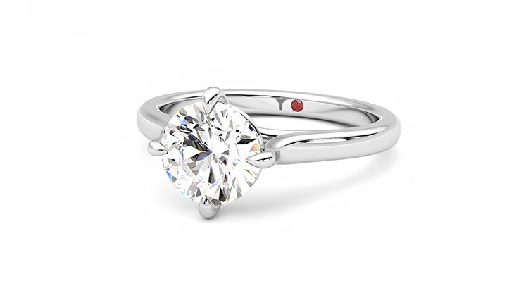 Taylor & Hart Joy Round Engagement Ring 360 degree image 26