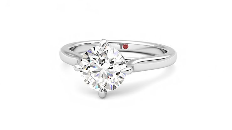 Taylor & Hart Joy Round Engagement Ring 360 degree image 27
