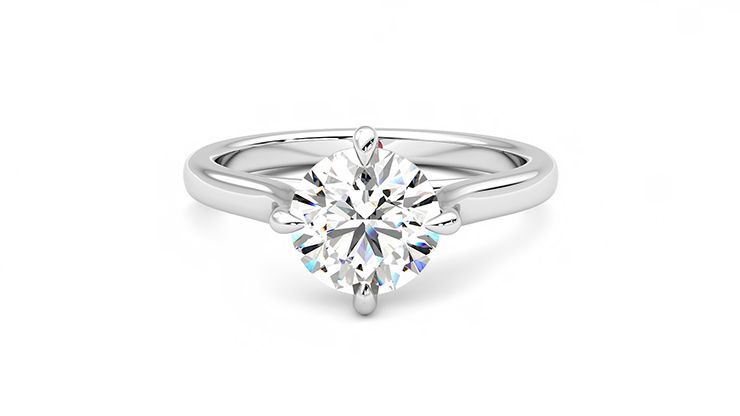 Taylor & Hart Joy Round Engagement Ring 360 degree image 29