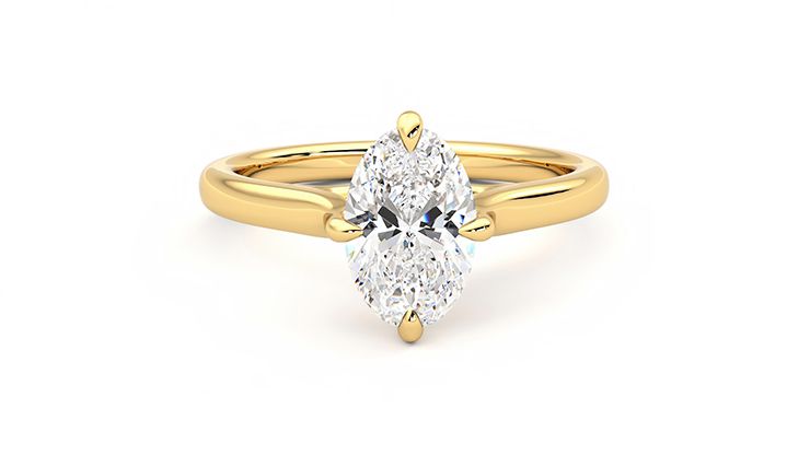 Taylor & Hart Joy Oval Engagement Ring 360 degree image 0