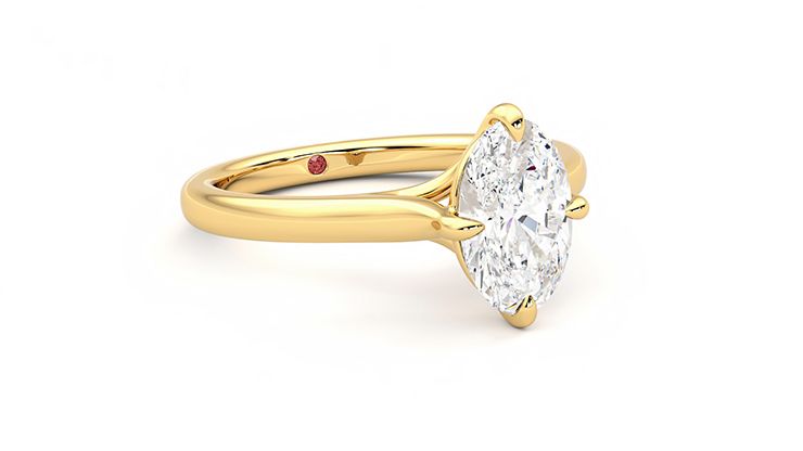 Taylor & Hart Joy Oval Engagement Ring 360 degree image 4