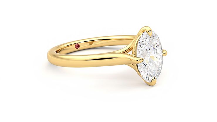 Taylor & Hart Joy Oval Engagement Ring 360 degree image 5