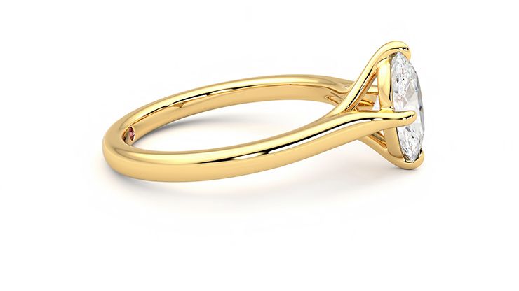 Taylor & Hart Joy Oval Engagement Ring 360 degree image 8