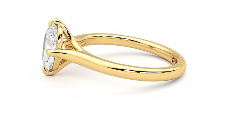 Taylor & Hart Joy Oval Engagement Ring 360 degree image 20