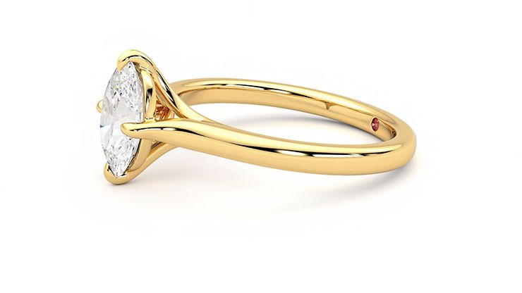 Taylor & Hart Joy Oval Engagement Ring 360 degree image 21