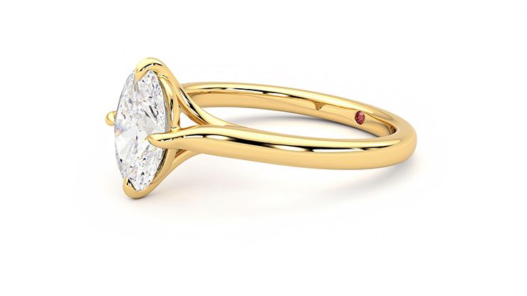 Taylor & Hart Joy Oval Engagement Ring 360 degree image 22