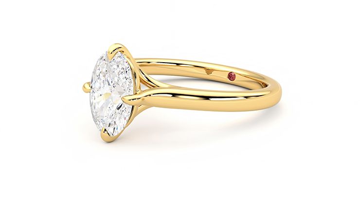 Taylor & Hart Joy Oval Engagement Ring 360 degree image 23