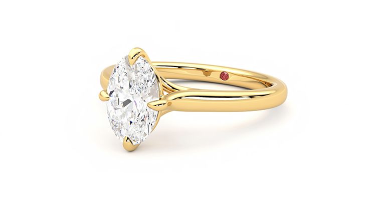 Taylor & Hart Joy Oval Engagement Ring 360 degree image 24