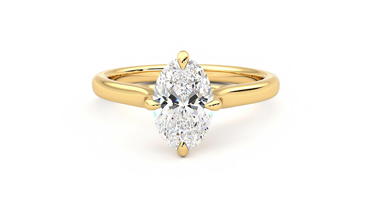 2 Carat Oval Diamond Engagement Ring14k Yellow Gold Oval | Etsy | Oval  solitaire engagement ring, Gold oval engagement ring, Gold band engagement  rings